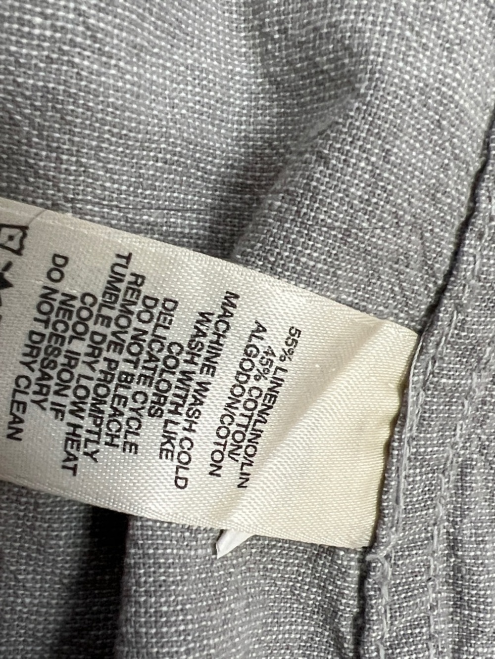 DKNY linen side zipper light gray light weight jacket drop in pockets - Picture 5 of 6